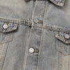 Stand-collar Washed Vintage Loose Denim Jacket