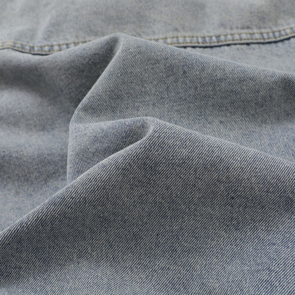 Unisex Loose Retro Workwear Washed Denim Jacket