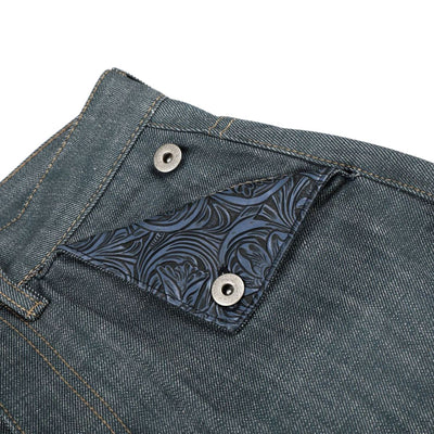 Raw Wash Wide Leg Selvedge Jeans