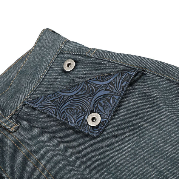 Raw Wash Wide Leg Selvedge Jeans