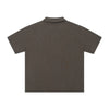Retro Boxy Wool Blend Seagull Collar Polo Shirt