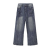 Vintage Whiskered Straight Leg Jeans