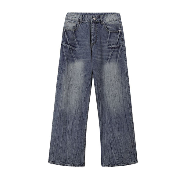 Vintage Whiskered Straight Leg Jeans