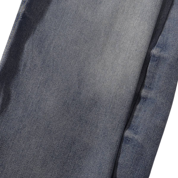 Vintage Washed Curved-Leg Denim Jeans
