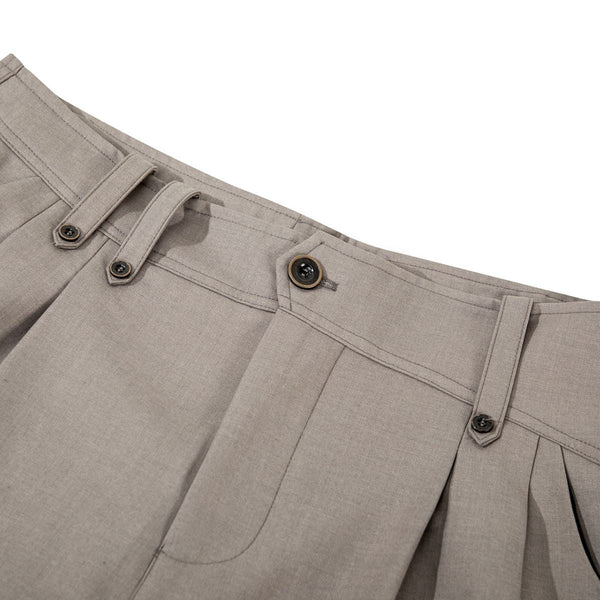 Vintage Curved Wide Leg Draped Trousers