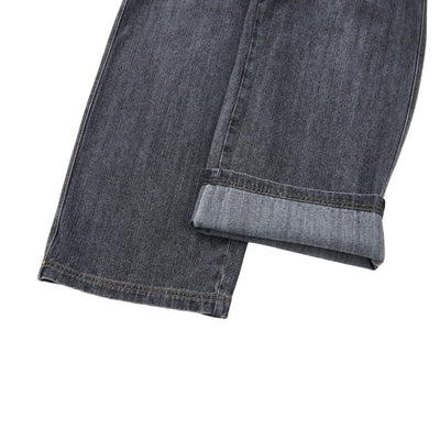 Vintage Washed Slub Distressed Baggy Denim Pants