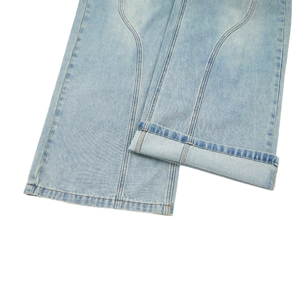 Streetwear Relaxed Straight-Leg Workwear Jeans