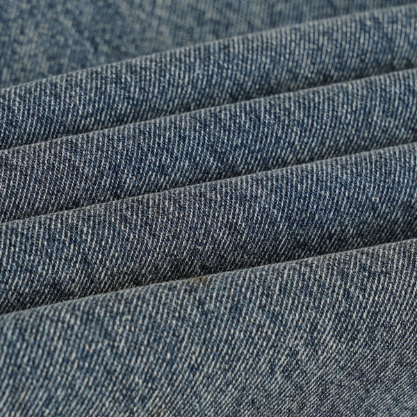 Laser Print Vintage Curved Denim Wide Leg Jeans