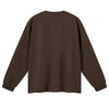 Solid Loose Fit Side Split Hem Long Sleeve T-Shirt