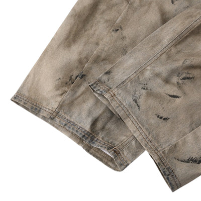 Muddy Wash Denim Texture Loose-Fit Jeans