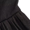 Black Button-Front Strappy Midi Dress