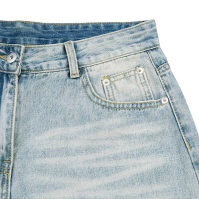 Wash Utility Pocket Denim Shorts