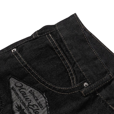 Vintage Black Straight Leg Jeans