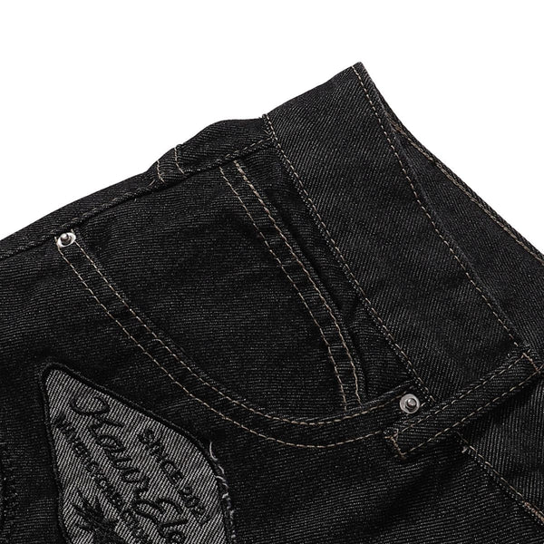 Vintage Black Straight Leg Jeans