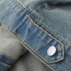 Vintage Frayed Designer Denim Jacket