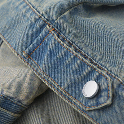 Vintage Frayed Designer Denim Jacket