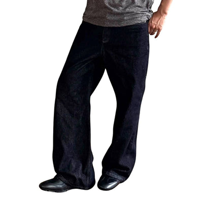 Vintage Washed Flared Straight Leg Jeans