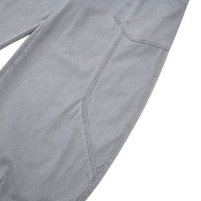 Vintage Washed Baggy Curved-Leg Cargo Pants