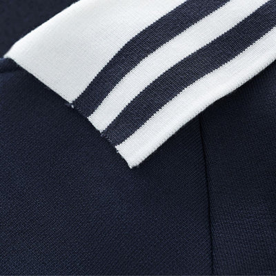 Retro Striped Collar Pullover Sweatshirt