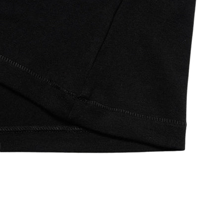 Women's Black Slim-Fit Stretch Crew Neck ShortSleeve Tee