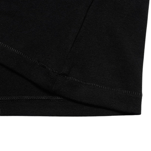 Women's Black Slim-Fit Stretch Crew Neck Short  Sleeve Tee