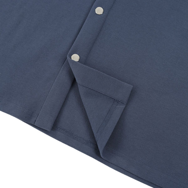 Heavyweight V Neck Button Cardigan Tee 320G