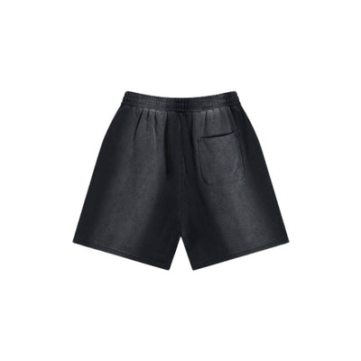 Distressed Spray Dyed Heavyweight Terry Sweat Shorts