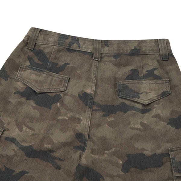 Vintage Camo Heavy Wash Relaxed Cargo Pants