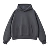 Solid Color Baggy Fleece Hoodie