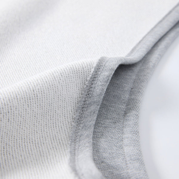 Sleeveless Boxy Fit Crewneck Sweatshirt Vest