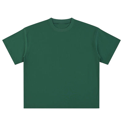 Relaxed Fit Boxy Solid Color Minimal Tee