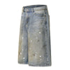 Ink Splash Vintage Wash Bermuda Shorts