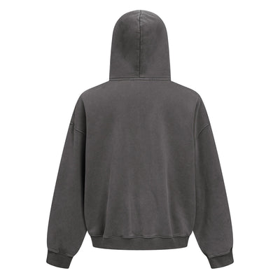 Vintage Oversized Full Zip Kangaroo Pocket Hoodie