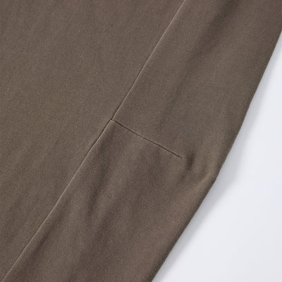 Curved Seam Straight Leg Casual Street Trousers
