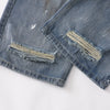 Paint Splatter Heavy Ripped Washed Jeans