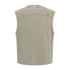 Raw Edge Distressed Studded Sleeveless Tee
