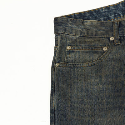 Wrinkle Wash Vintage Straight Jeans