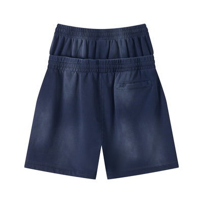 Casual Drawstring Double Waistband Shorts