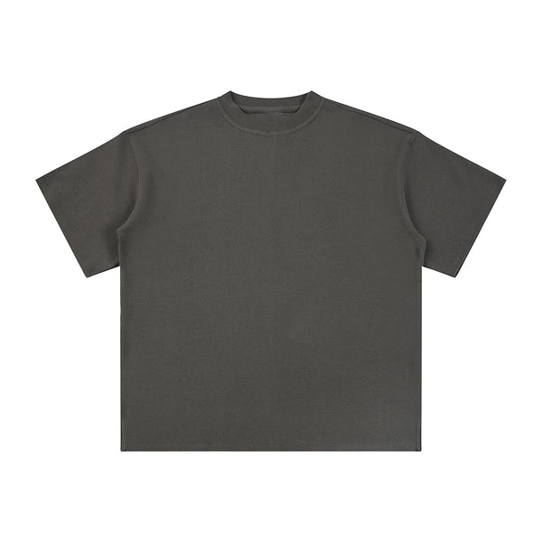Heavyweight Waffle Split-Hem Texture T-Shirt