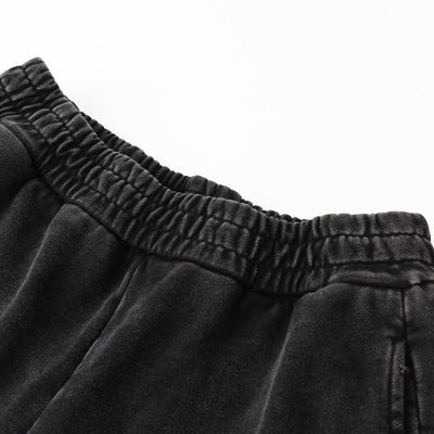 Stone-Wash Side Seam Distressed Sweatpants