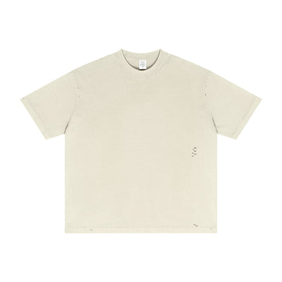 Vintage Wash Reverse Destructive T Shirt 275gsm