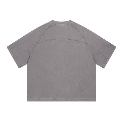 Vintage Washed Patchwork Cotton Tee 285gsm