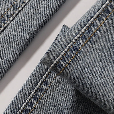 Light Wash Slight Flare Mid Rise Vintage Jeans