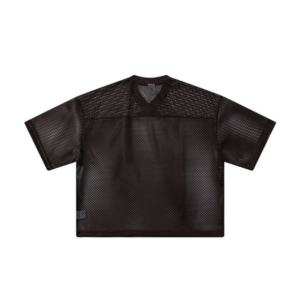 Breathable Mesh Oversized V Neck Tee