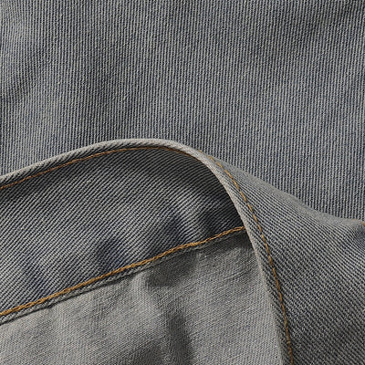 Oversized Zip-Up Denim Jacket