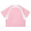 Raglan Sleeve Mesh Panel Sporty Tee