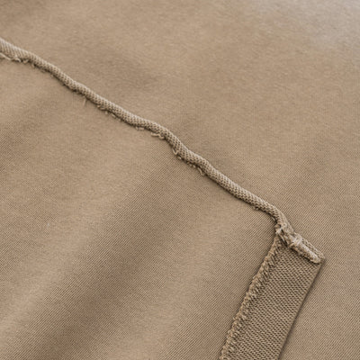 Ombre Raw Edge Kangaroo Pocket Distressed Hoodie