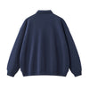 Solid Color Fleece Polo Collar Sweatshirt