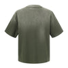 Waffle Knit Spray Dyed Distressed Raw Edge Tee
