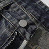 Decorative Rope Dark Wash Vintage Wide Leg Jeans